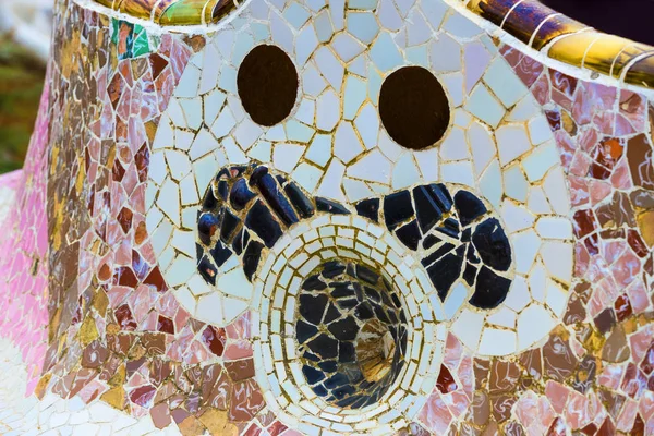 Barcelona Espanha Janeiro 2018 Elementos Fragmentos Mosaico Obra Mosaico Gaudi — Fotografia de Stock