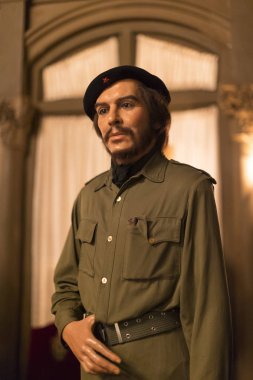 Barcelona, İspanya - 11 Ocak 2018: balmumu Müzesi rakamlar sokak Las Ramblas Barselona.