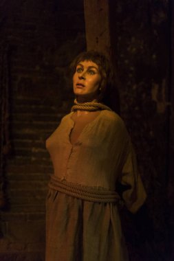 Barcelona, İspanya - 11 Ocak 2018: balmumu Müzesi rakamlar sokak Las Ramblas Barselona.