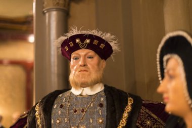 Barcelona, İspanya - 11 Ocak 2018: balmumu Müzesi rakamlar sokak Las Ramblas Barselona.