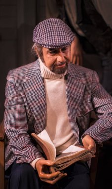 Barcelona, İspanya - 11 Ocak 2018: balmumu Müzesi rakamlar sokak Las Ramblas Barselona. 