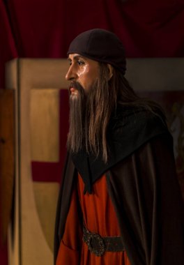 Barcelona, İspanya - 11 Ocak 2018: balmumu Müzesi rakamlar sokak Las Ramblas Barselona. 