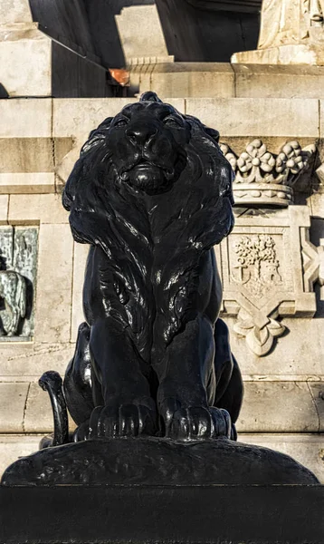 Elementos Monumento Colombo Barcelona Espanha — Fotografia de Stock