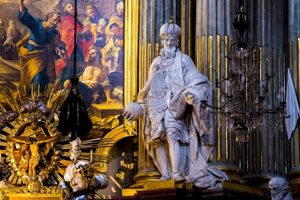 Vídeň Rakousko Srpna 2017 Interiér Kostela Svatého Petra Římskokatolický Farní — Stock fotografie