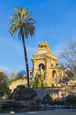 Çeşme Cascada anıtsal İspanya barcelona şehir parkında