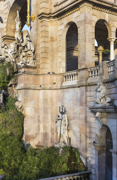 Brunnen Cascada Monumental Park Der Stadt Barcelona Spanien — Stockfoto