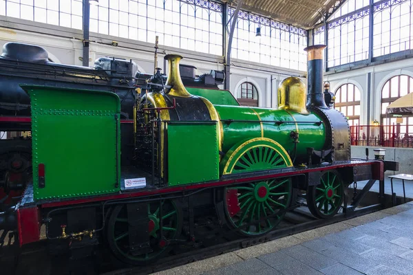 Мадрид Испания Марта 2018 Музей Поездов Мадрид Экспозиция Железнодорожного Оборудования — стоковое фото