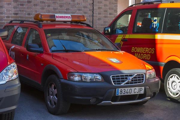 西班牙马德里 2018年3月 城市消防部门的汽车和设备车库 — 图库照片