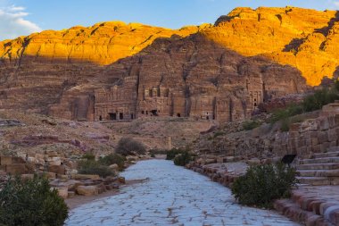 Antik kaya şehir Petra'dan Jordan turistik içinde terk edilmiş. 