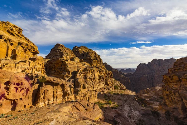 Antigua Ciudad Rocosa Abandonada Petra Jordania Atracción Turística — Foto de Stock