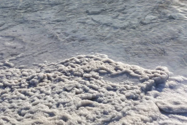 Mer Morte Dépôts Sel Pierres Cristaux Blancs — Photo