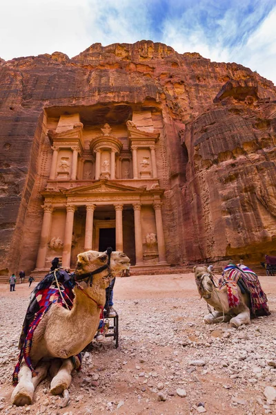 Jordan Ancient Petra Janeiro 2017 Complexo Turístico Antiga Cidade Petra — Fotografia de Stock