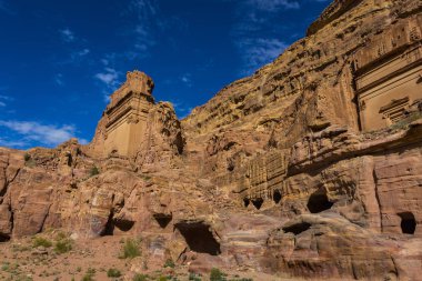 Antik kaya şehir Petra'dan Jordan turistik içinde terk edilmiş..