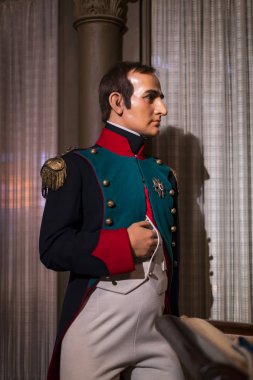 Barcelona, İspanya - 11 Ocak 2018: balmumu Müzesi rakamlar sokak Las Ramblas Barselona. 