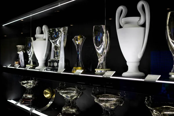 Мадрид Испания Марта 2018 Музей Кубков Футбольного Клуба Реал Мадрид — стоковое фото