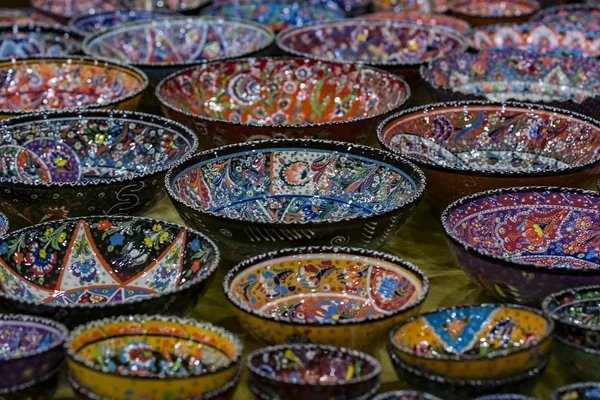 Cerâmica Decorativa Turca Tradicional Para Decoração Interiores — Fotografia de Stock