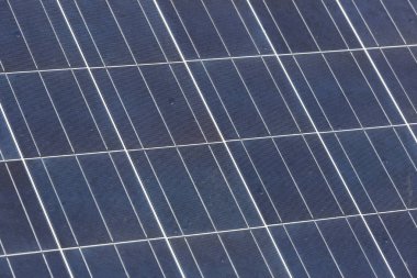 Bir güneş panelinin arka plan deseni yakın plan çekimi.