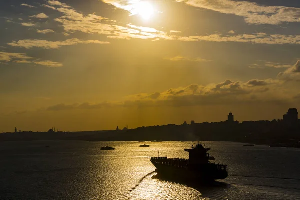 Istanbul Turkiet September 2015 Panorama Över Utsikten Från Gyllene Hornet — Stockfoto