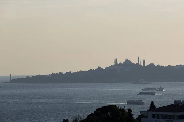 Istanbul Turkiet September 2015 Panorama Över Utsikten Från Gyllene Hornet — Stockfoto