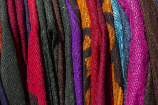 Sfondo Delle Pergamene Colorato Tessuto Colorato — Foto Stock