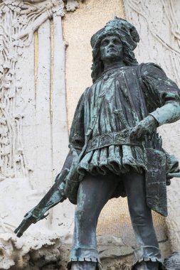 Kral Matthias çeşme avı unsurları Budapeşte Kraliyet Sarayı 'nda.