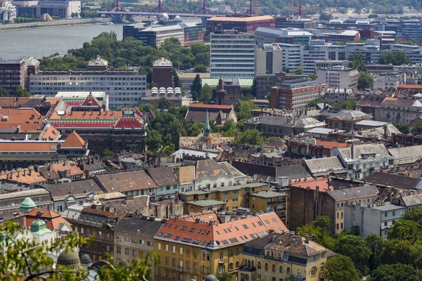Panorama Budapeste Margens Rio Danúbio — Fotografia de Stock