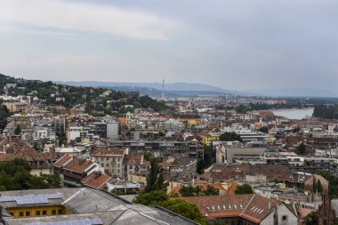 Budapeşte, Macaristan. 23 Haziran 2017: Tuna Nehri kıyısında Budapeşte Panoraması 