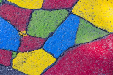 Renkli boyayla boyanmış asfalt rengi soyut arkaplan.