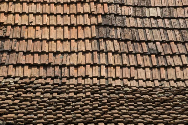 Texture Old Roof Tiles Ceramic Background — Stok fotoğraf