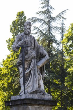 BUDAPEST, EGER - 22 AUGUST 2017: Elements of the interior of the interior of St. John's Basilica, Eger on Hungary 