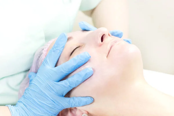 Procedure Female Cosmetic Mask Chistak Face Beauty Salon — Stock Photo, Image