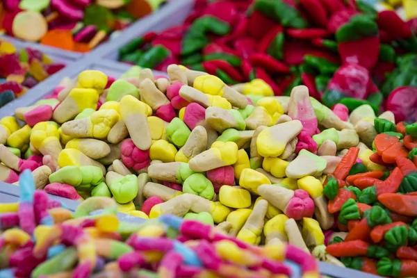 Surtido Caramelos Color Gelatinoso Como Fondo Del Producto — Foto de Stock