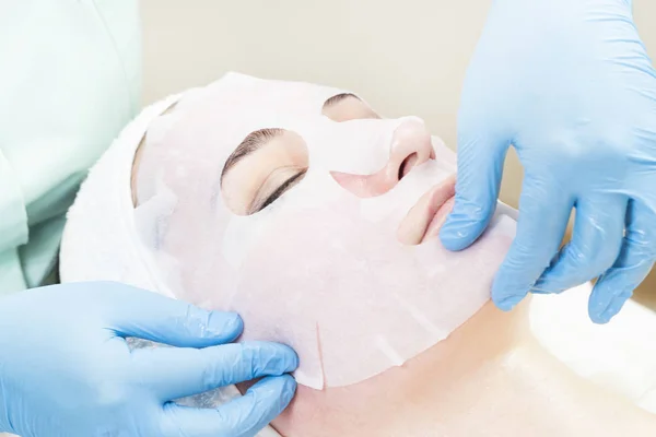 Procedure Female Cosmetic Mask Chistak Face Beauty Salon — 스톡 사진