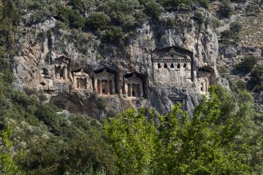 Modern Türkiye 'deki antik Lycian krallarının kalıntıları..