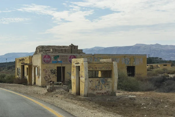 Dead Sea Israel November 2017 Abandoned Barracks Jordanian Army Israeli — Stockfoto