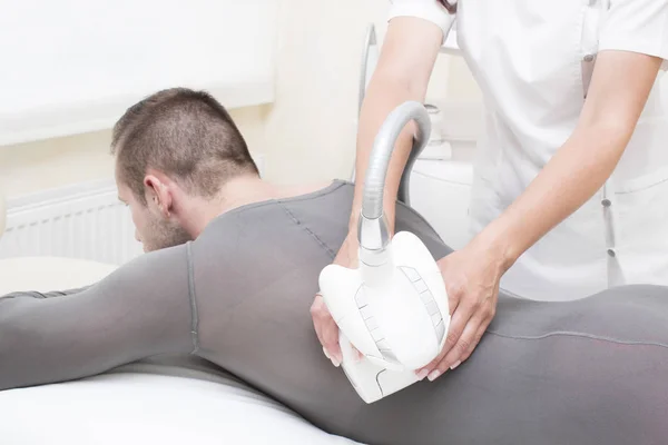 Young Man Process Medical Health Clinic Lipomassage — Stock Photo, Image