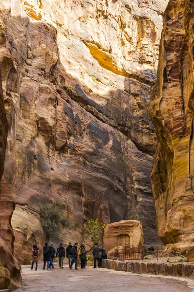 Jordanie Ancienne Petra Janvier 2017 Complexe Touristique Ancienne Ville Petra — Photo