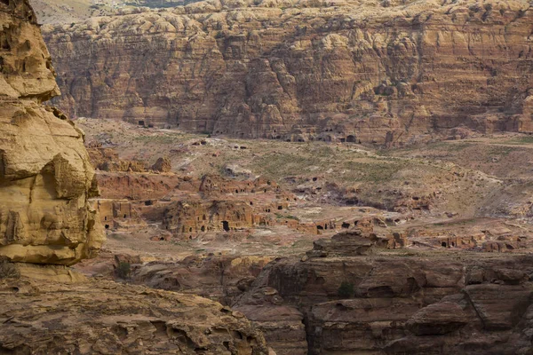 Древний Заброшенный Город Петра Иордании Туристическая Достопримечательность — стоковое фото