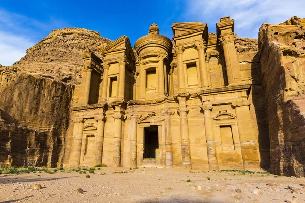 Gamla Övergivna Rock Staden Petra Jordanien Turistattraktion — Stockfoto