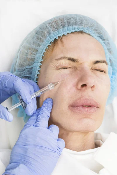 Procedure Therapeutic Injections Rejuvenate Skin Smooth Wrinkles — Stockfoto