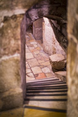 Beytüllahim, Filistin - 7 Ekim 2016: Katolik dünyasının hacıların iç unsurları. İsa 'nın Doğuşu Kilisesi.