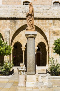 Beytüllahim, Filistin - 7 Ekim 2016: Katolik dünyasının hacıların iç unsurları. İsa 'nın Doğuşu Kilisesi.