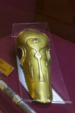 ISTANBUL, TURKEY - OCTOBER 14, 2015: The exposition is a collection of weapons from the medieval world presented by the Military Museum in Istanbul.