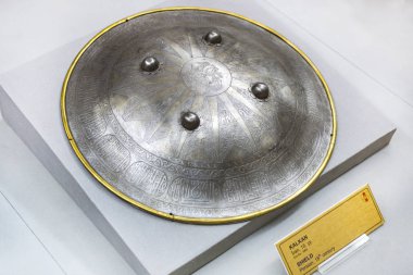 ISTANBUL, TURKEY - OCTOBER 14, 2015: The exposition is a collection of weapons from the medieval world presented by the Military Museum in Istanbul.