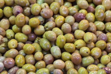 doğu pazarında zeytin arka plan yakın çekim 