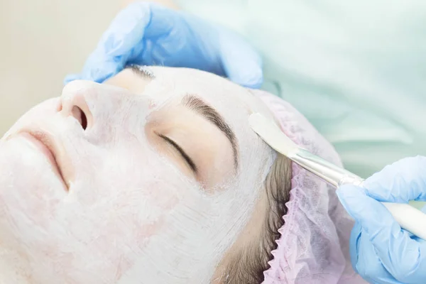 Procedure Female Cosmetic Mask Chistak Face Beauty Salon — 스톡 사진