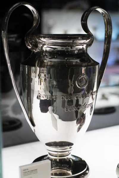 巴塞罗那 西班牙 2018年1月12日 杯子的战利品的博物馆和奖的队 巴塞罗那在阵营诺坎普 — 图库照片