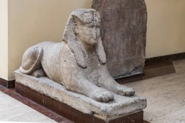 Istanbul, Türkiye - 4 Nisan, 2017: Arkeoloji Müzesi İstanbul, antik sergileyen bugünkü Türkiye Cumhuriyeti topraklarında yaşayan eski imparatorlukların