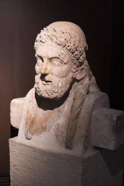 Istanbul, Türkiye - 4 Nisan, 2017: Arkeoloji Müzesi İstanbul, antik sergileyen bugünkü Türkiye Cumhuriyeti topraklarında yaşayan eski imparatorlukların