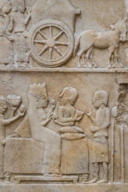 Istanbul, Türkiye - 4 Nisan, 2017: Arkeoloji Müzesi İstanbul, antik sergileyen bugünkü Türkiye Cumhuriyeti topraklarında yaşayan eski imparatorlukların